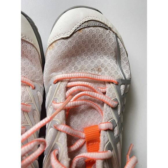 Merrell Vibram Women's White Orange Mesh Athletic #1231732 Running Shoes Sz. 6 - Picture 10 of 11